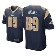 Men's Los Angeles Rams #89 Navy Tyler Higbee Nike Game Jersey