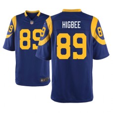 Men's Los Angeles Rams #89 Royal Tyler Higbee Nike Game Jersey