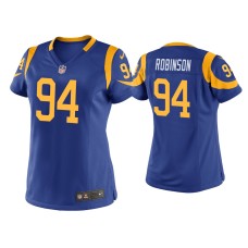 Women's Los Angeles Rams #94 A'Shawn Robinson Royal Game Jersey