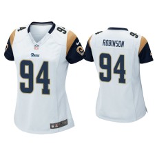 Women's Los Angeles Rams #94 A'Shawn Robinson White Game Jersey