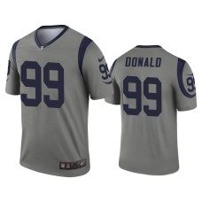 Men's Los Angeles Rams #99 Aaron Donald Gray Inverted Legend Jersey