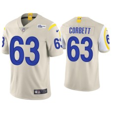 Men's Los Angeles Rams #63 Austin Corbett Vapor Limited Bone Jersey