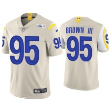 Men's Los Angeles Rams #95 Bobby Brown III Vapor Limited Bone Jersey