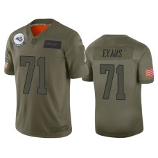 Men's Los Angeles Rams #71 Bobby Evans Camo 2019 Salute to Service Limited Jersey