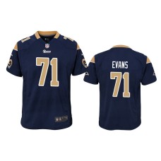 Men's Los Angeles Rams #71 Bobby Evans Navy NFL Draft Game Jersey