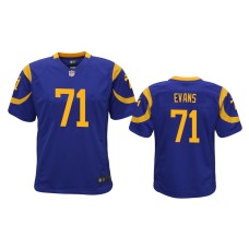 Men's Los Angeles Rams #71 Bobby Evans Royal NFL Draft Game Jersey