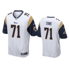 Men's Los Angeles Rams #71 Bobby Evans White NFL Draft Game Jersey