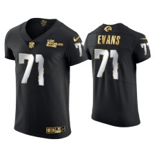 Men's Los Angeles Rams #71 Bobby Evans Black Golden Edition Vapor Elite Jersey