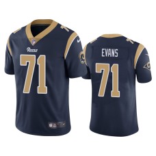 Men's Los Angeles Rams #71 Bobby Evans Navy NFL Draft Vapor Limited Jersey