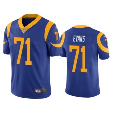 Men's Los Angeles Rams #71 Bobby Evans Royal NFL Draft Vapor Limited Jersey