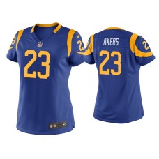 Men's Los Angeles Rams #23 Cam Akers Royal 2020 NFL Draft Game Jersey