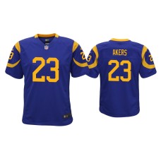 Men's Los Angeles Rams #23 Cam Akers Royal 2020 NFL Draft Game Jersey