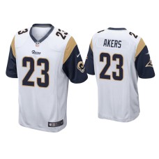 Men's Los Angeles Rams #23 Cam Akers White 2020 NFL Draft Game Jersey