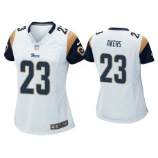 Men's Los Angeles Rams #23 Cam Akers White 2020 NFL Draft Game Jersey