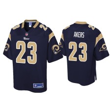 Men's Los Angeles Rams #23 Cam Akers Navy Pro Line Jersey