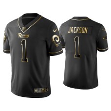 Men's Los Angeles Rams #1 Golden Edition Vapor Limited DeSean Jackson Black Jersey