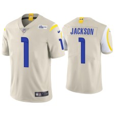 Men's Los Angeles Rams #1 DeSean Jackson Vapor Limited Bone Jersey