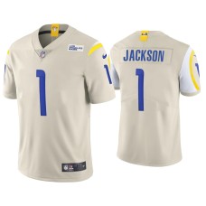 Men's Los Angeles Rams #1 Vapor Limited DeSean Jackson Bone Jersey