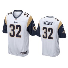 Men's Los Angeles Rams #32 Eric Weddle White Game Jersey