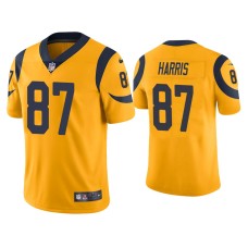 Men's Los Angeles Rams #87 Color Rush Limited Jacob Harris Gold Jersey