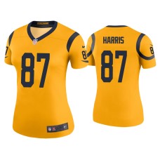 Women's Los Angeles Rams #87 Color Rush Legend Jacob Harris Gold Jersey