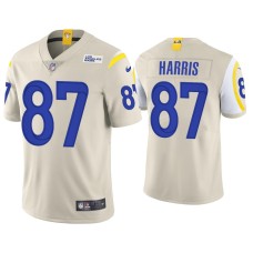 Men's Los Angeles Rams #87 Jacob Harris Vapor Limited Bone Jersey