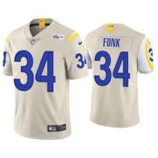 Men's Los Angeles Rams #34 Jake Funk Vapor Limited Bone Jersey