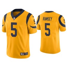 Men's Los Angeles Rams #5 Color Rush Limited Jalen Ramsey Gold Jersey