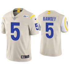 Men's Los Angeles Rams #5 Jalen Ramsey Vapor Limited Bone Jersey