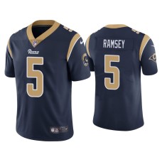 Men's Los Angeles Rams #5 Jalen Ramsey Vapor Limited Navy Jersey