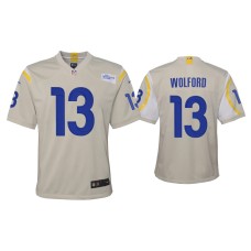 Youth Los Angeles Rams #13 John Wolford Bone Game Jersey