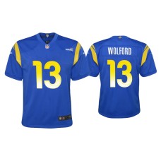 Youth Los Angeles Rams #13 John Wolford Royal Game Jersey