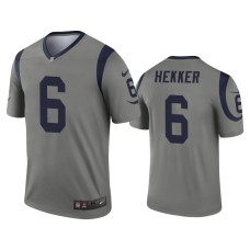 Men's Los Angeles Rams #6 Johnny Hekker Gray Inverted Legend Jersey