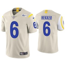 Men's Los Angeles Rams #6 Johnny Hekker Vapor Limited Bone Jersey