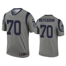 Men's Los Angeles Rams #70 Joseph Noteboom Gray Inverted Legend Jersey