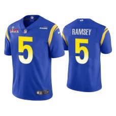 Men's Los Angeles Rams #5 Jalen Ramsey Royal Super Bowl LVI Limited Jersey