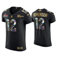 Men's Los Angeles Rams #12 Van Jefferson Black Super Bowl LVI Champions Diamond Jersey