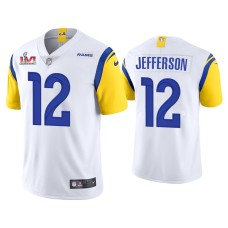 Men's Los Angeles Rams #12 Van Jefferson White Super Bowl LVI Limited Jersey