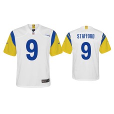 Youth Los Angeles Rams #9 Matthew Stafford White Alternate Game Jersey