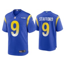 Men's Los Angeles Rams #9 Matthew Stafford Royal Game Jersey