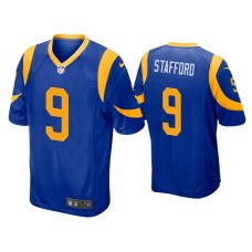 Men's Los Angeles Rams #9 Matthew Stafford Royal Game Jersey