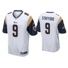 Men's Los Angeles Rams #9 Matthew Stafford White Game Jersey