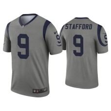 Men's Los Angeles Rams #9 Matthew Stafford Gray Inverted Legend Jersey