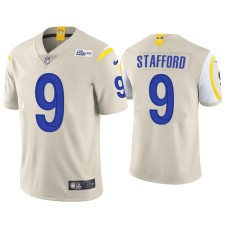 Men's Los Angeles Rams #9 Matthew Stafford Vapor Limited Bone Jersey