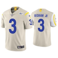 Men's Los Angeles Rams #3 Odell Beckham Jr. Vapor Limited Bone Jersey