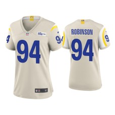 Women's Los Angeles Rams #94 A'Shawn Robinson Bone Game Jersey