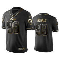 Men's Los Angeles Rams #99 2019 Golden Edition Vapor Untouchable Limited Aaron Donald Black Jersey's