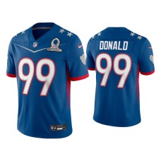 Men's Los Angeles Rams #99 Aaron Donald 2022 NFC Pro Bowl Royal Game Jersey