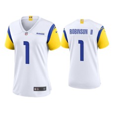 Women's Los Angeles Rams #1 Allen Robinson II White Alternate Game Jersey