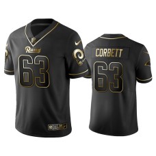 Men's Los Angeles Rams #63 2019 Golden Edition Vapor Limitd Austin Corbett Black Jersey